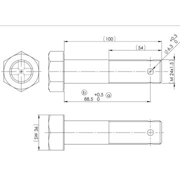 Spannschraube AL-KO M24x1.5x100 SW36