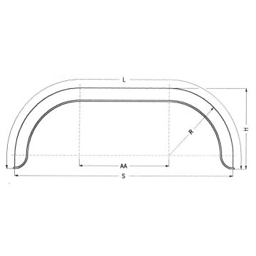 Garde boue Tandem tôle fine D2220