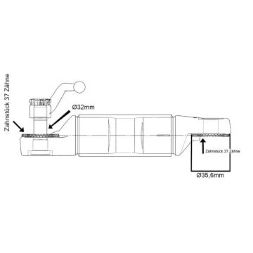Zwischenstück BPW  415mm  ZKV 2,3-3.1