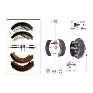 Bremsbackensatz KNOTT 200x30 Spr.B.
