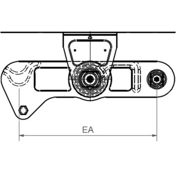 Bascule gauche pour tandem parabolique 80mm
