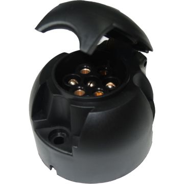 Steckdose 7-pol Kunststoff rund hoch Typ Aspöck