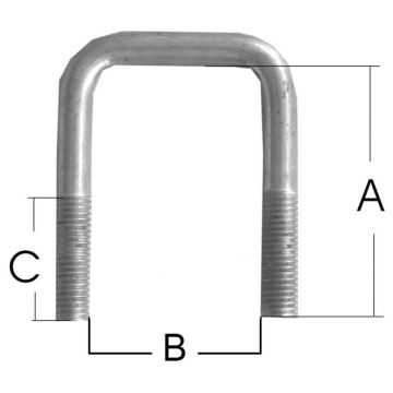 Boulon en U M10 x 170 zingué