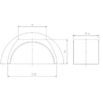 Kotflügel 510/1025 Kunststoff KNOTT