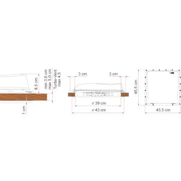 Dachluke 400 x 400mm