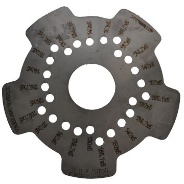 Gabarit diamètre des tours en cercle pour