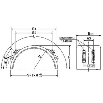 Garde boue 1-essieu plastique KNOTT