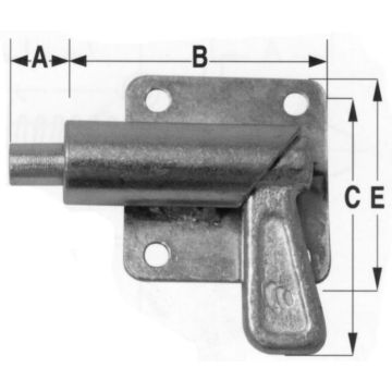 Federriegel, schraubbar links, Ø 10mm