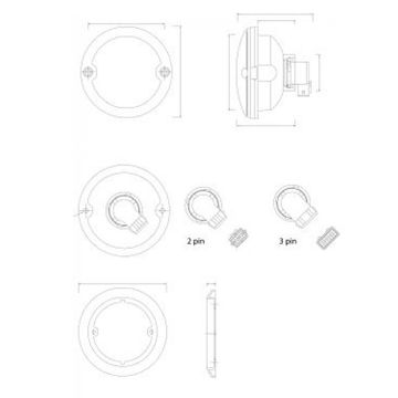 Stecker-Verbinder 3-pol. zu Aspöck Roundpoint