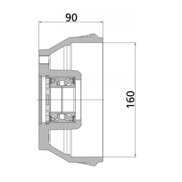 BT KNOTT 160x35,   90mm H, 112x5