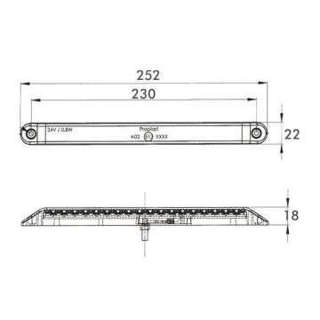 LED Blinkleuchte hinten PRO-CAN XL, Kat 2a  24V 40.026.051