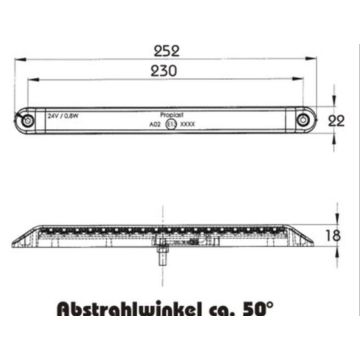 LED Innenleuchte PRO-IN 252x22x18, 24V