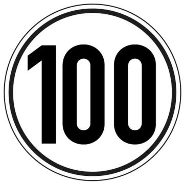 Folie selbstklebend 100 km/h Ø 200mm für DE und EU
