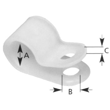 Kabelklemme Kunstoff Ø 9.5mm