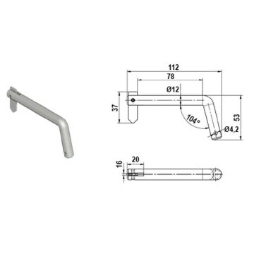 Boulon compl. zingué, incl. tôle de protection