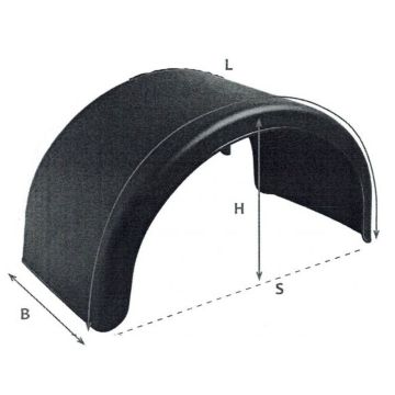 Garde boue 1-essieu plastique D20210