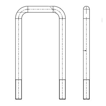 Boulon en U M18x1.5 ADR pour  70mm carré 42318006