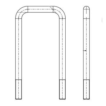 Boulon en U M18x1.5 ADR pour  80mm carré 42318012