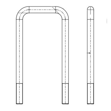 Boulon en U M18x1.5 ADR pour  70mm carré 42318019