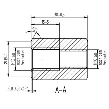 Reduction M12/M10 intérieur