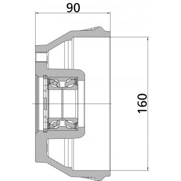 BT KNOTT 160x35,   90mm H, 100x4