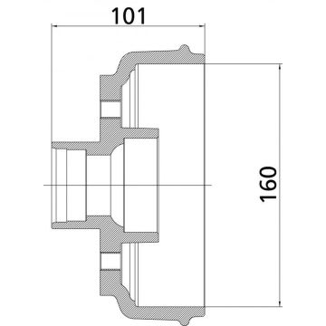 BT KNOTT 160x35, 101mm H, 100x4