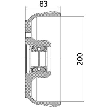 BT KNOTT 200x50,   83mm H, 112x5