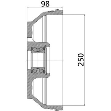 BT KNOTT 250x40,   98mm H, 112x5