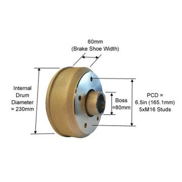 BT Indespension 230x60, 165x5 M16