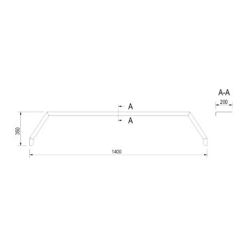 Kotflügel 200/1400 Tandem Alu Riffelblech