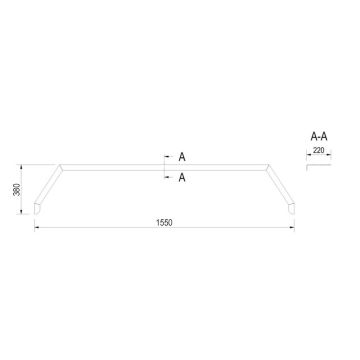 Kotflügel 220/1550 Tandem Alu Riffelblech