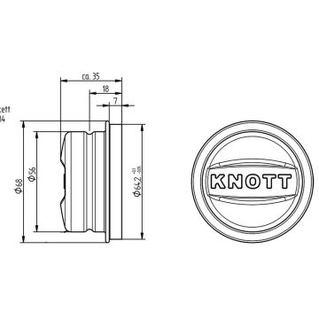 Nabendeckel KNOTT  64,2