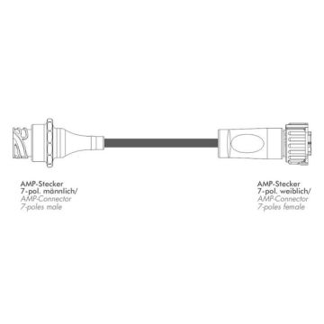 Câble d'extension 7 pôles AMP mâle mâle
