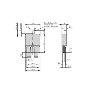 Disjoncteur (3) bleu 15A (ETA) jusqu'à 32V