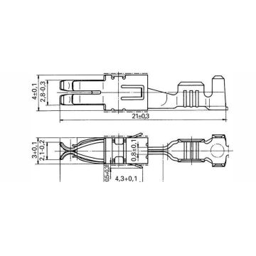 Flachsteckhülse 0.5 - 1.0mm²