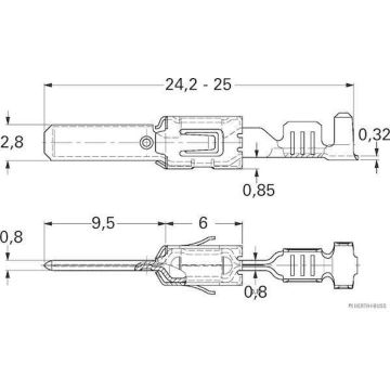 Flachstecker 0.5 - 1.0mm² AMP JPT M280/MCP 2.8