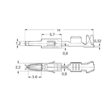 Crimpverbinder zu AMP ( 50390166) 0.5-1.0mm