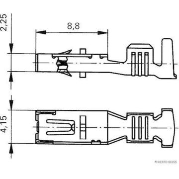 Flachsteckhülsen 0.5 - 0.75mm², Steckbreite 2.8 x 0.8mm