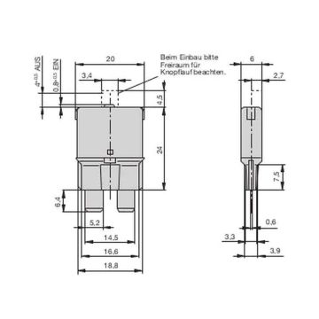 Sicherungsautomat (1) blau 15A (ETA)  bis DC 32V