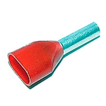 TWIN Ader-Endhülsen isoliert 2x 1.0mm²  rot 50.252.472