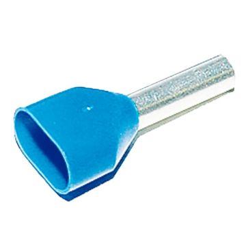 TWIN Ader-Endhülsen isoliert 2x 2.5mm²  blau 50.252.474