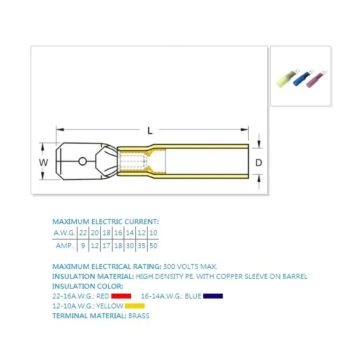 DURASEAL, Flachsteckzungen 4.0 - 6.0mm², B:6.3 x0.8mm
