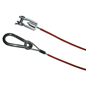 Abreissseil 2300mm Karabiner + Gabelkopf