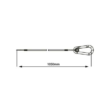 Abreissseil   1050mm Karabiner / Schlaufe 5100422
