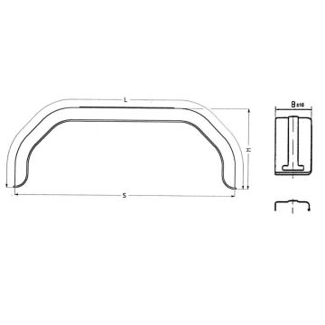 Kotflügel 220/1550 Tandem Kunststoff THMK 22155