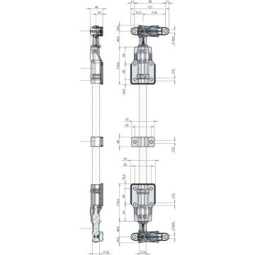 Fermeture tige de torsion kit de montage