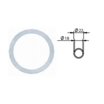 Tige de torsion Ø 22 x 2 x 3000mm Inox