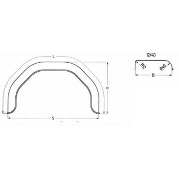 Garde boue 1-essieu tôle fine HM2012/12