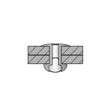 Blindniete Stahl/Stahl 4.0 x   8.0 Flachrundkopf