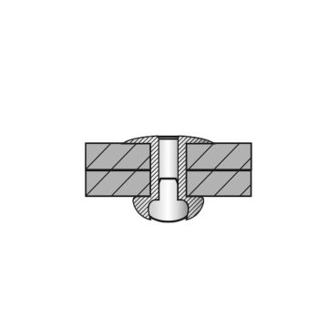 Blindniete Stahl/Stahl 6.4 x 18.0 Flachrundkopf
